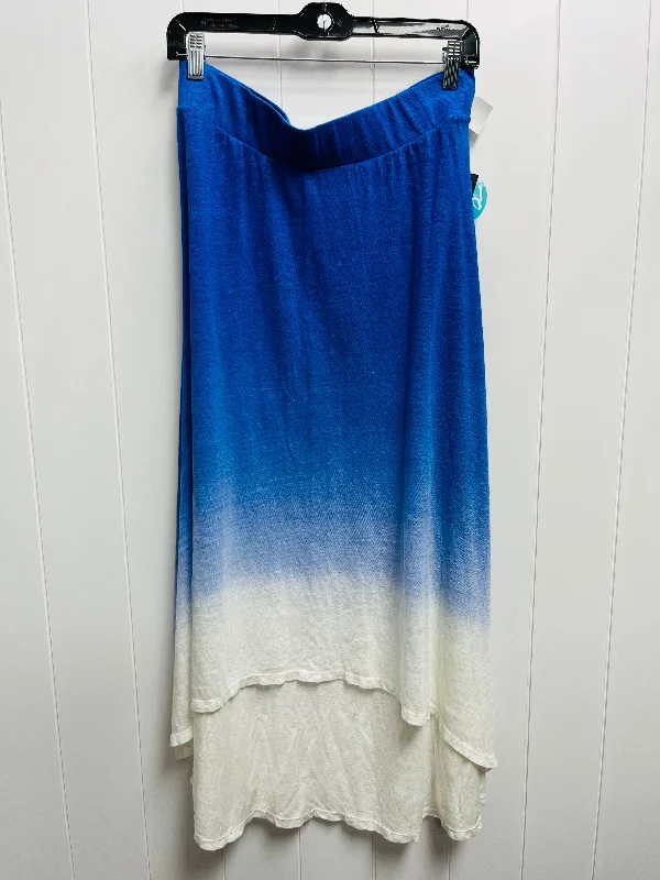 Skirt Maxi By Inc In Blue & White, Size: L