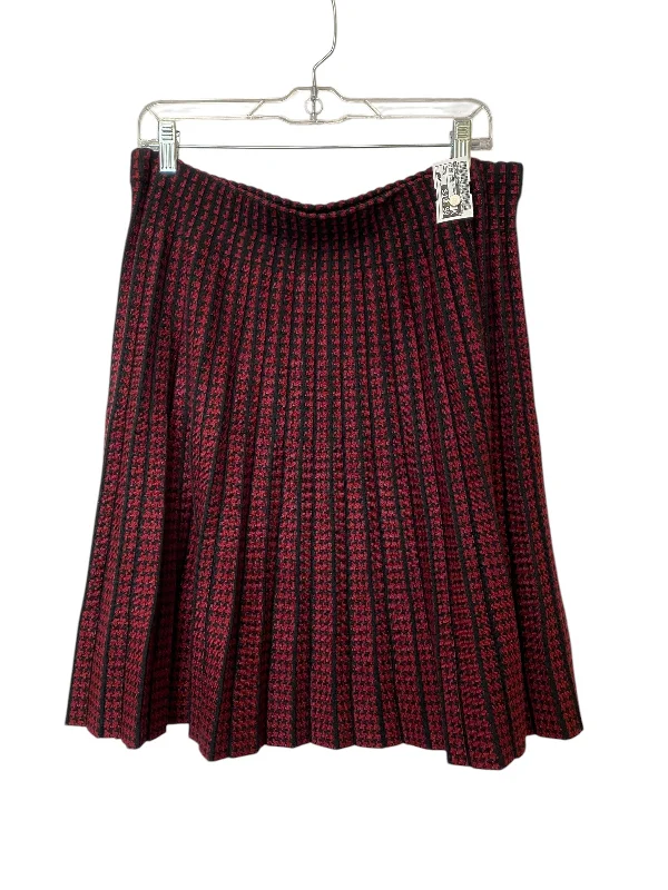 Skirt Mini & Short By Vila Milano In Black & Red, Size: Xl