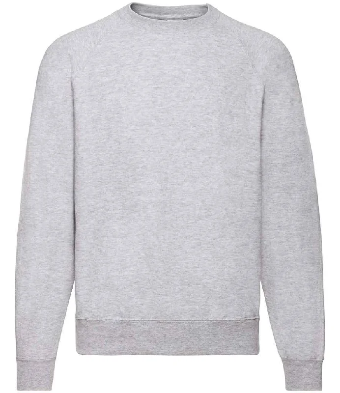 Fruit of the Loom Classic Raglan Sweatshirt | Heather Grey