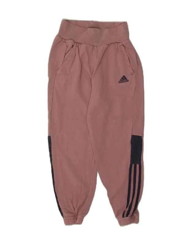 ADIDAS Womens Tracksuit Trousers Joggers UK 4/6 XS  Pink Colourblock