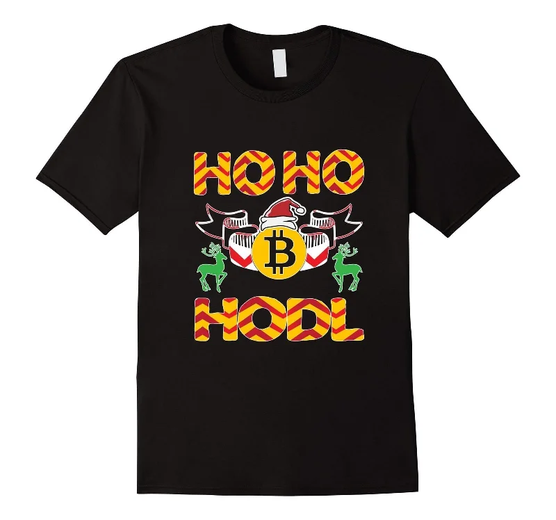 Funny Ho Ho HODL Christmas T-Shirt | Cryptocurrency Christmas