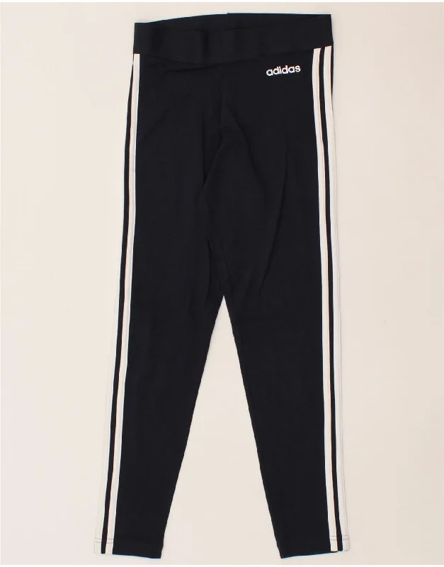 ADIDAS Womens Leggings UK 8-10 Small  Navy Blue