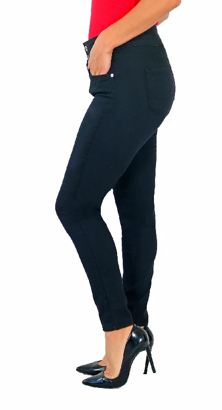 TrueSlim™ Black Two Button Jeggings