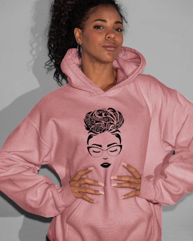 Glasses Afro Girl Long Sleeve Hoodie