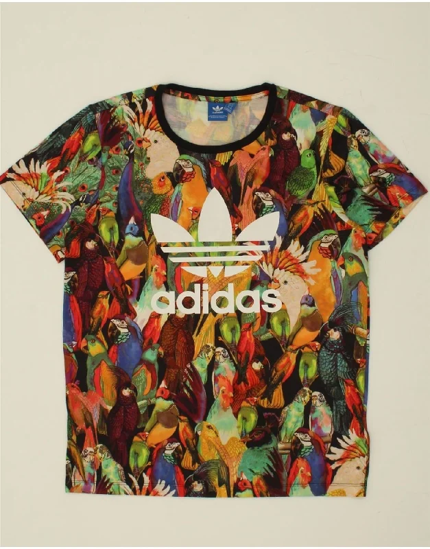 ADIDAS Womens Oversized Graphic T-Shirt Top UK 8 Small Multicoloured