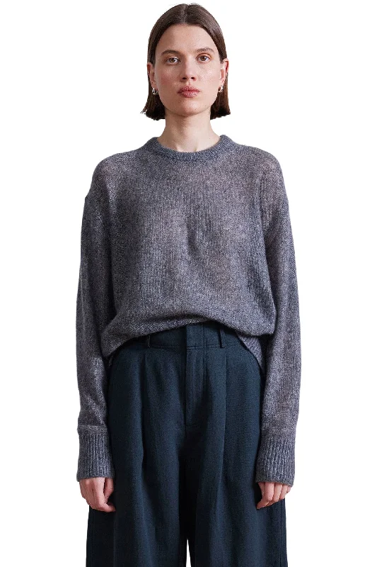 Apiece Apart Softest Tissue Weight Sweater in Charcoal