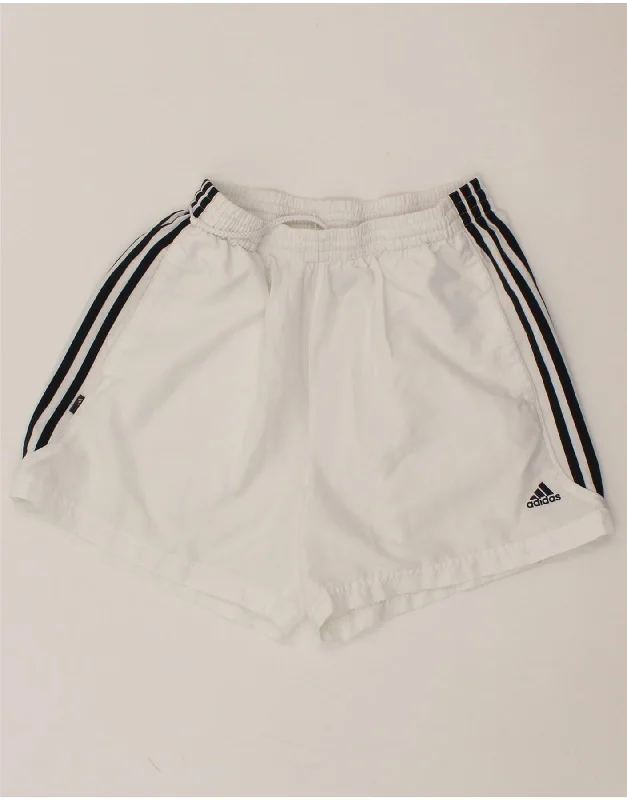 ADIDAS Womens Sport Shorts UK 14 Medium  White