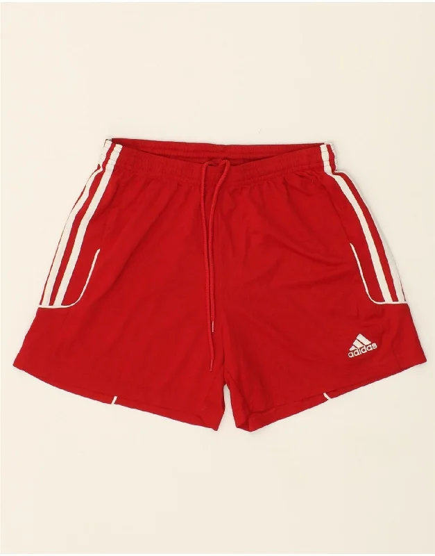 ADIDAS Womens Climalite Sport Shorts UK 8/10 Small Red Polyester