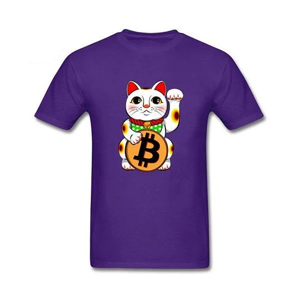 Bitcoin Lucky Maneki Neko Cotton T-Shirt