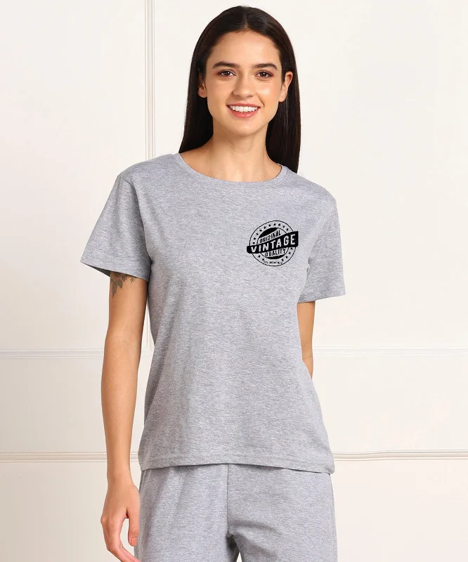 Womens  Regular Fit Printed Tshirt