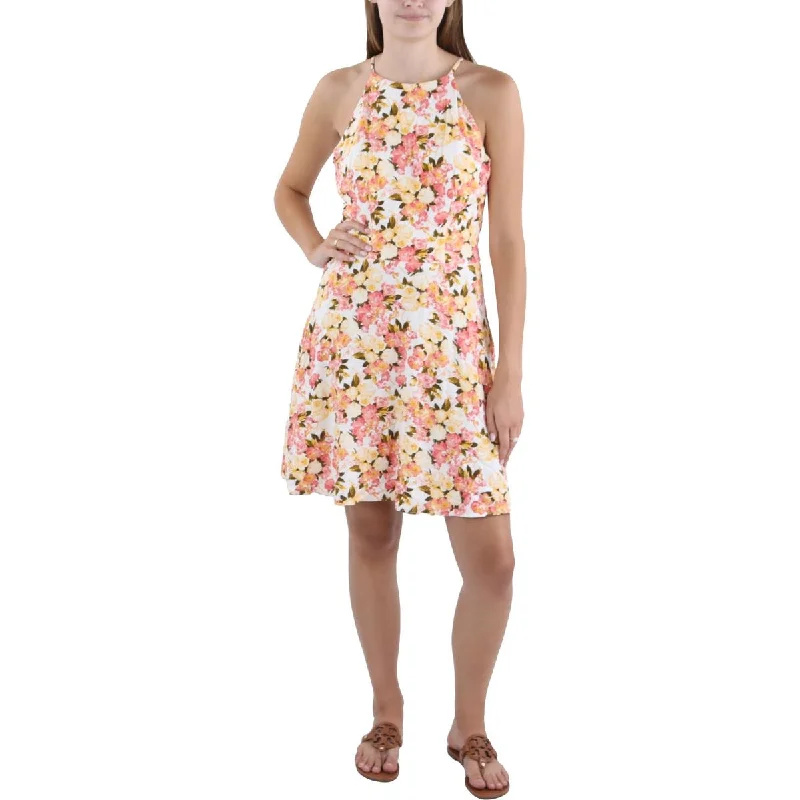 BCX Womens Floral Print Casual Mini Dress