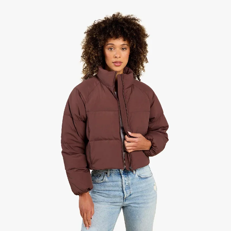 Peak Puffer Jacket | Coffee