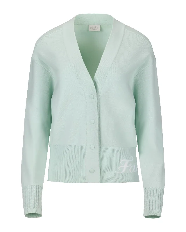 Loose fit V-neck cardigan - Mint