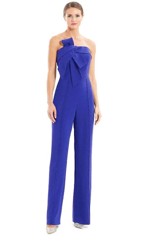 Alexander by Daymor 1678 - Strapless Bow Accent Formal Jumpsuit