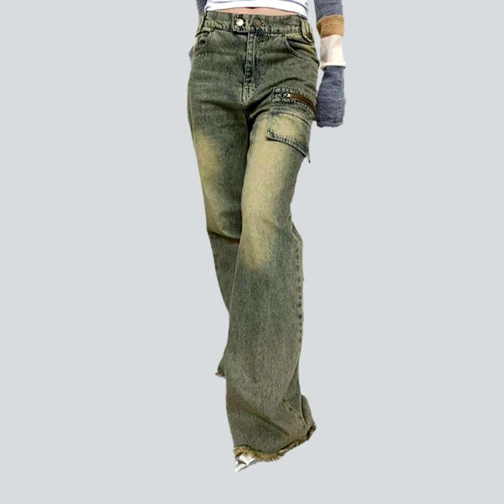 Vintage women's over-dyed jeans