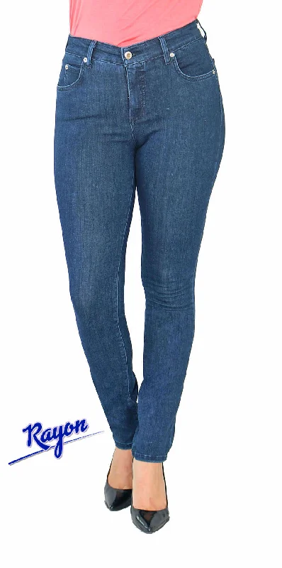 TrueSlim™ Indigo Rayon Skinny Jeans