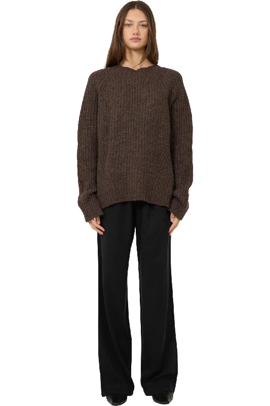 One Grey Day Polly Cashmere Pullover in Coffee