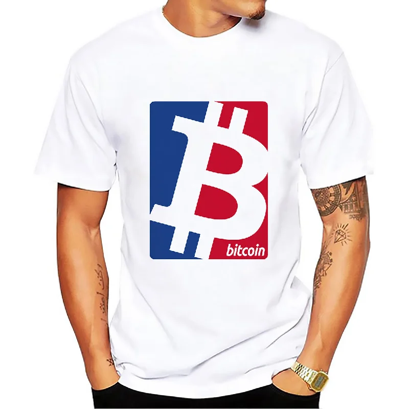 Bitcoin Red & Blue Sports Logo Design