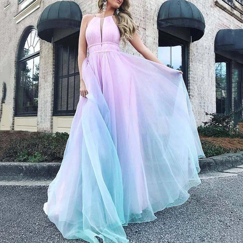 Summer Sexy Deep V Neck Party Long Dresses