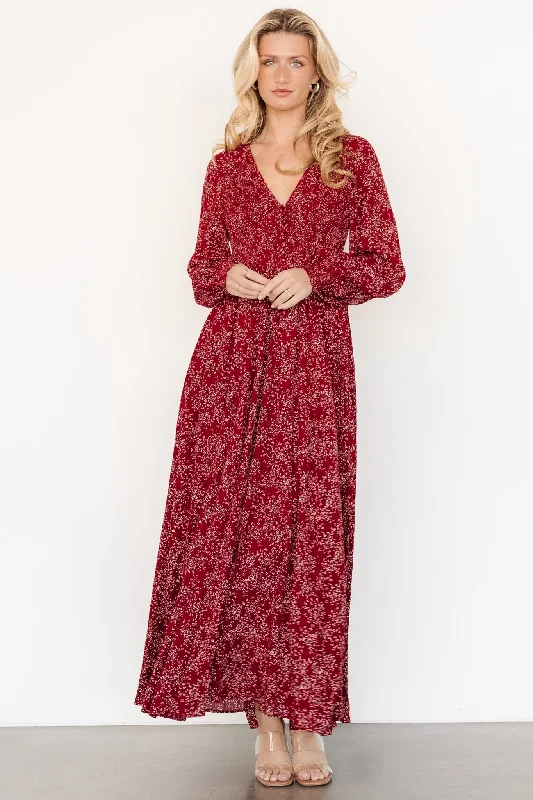 Anya Maxi Dress | Crimson Print