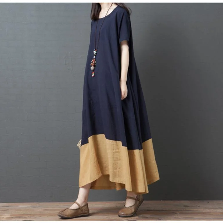 Summer Cozy Short Sleeves Vintage Dresses