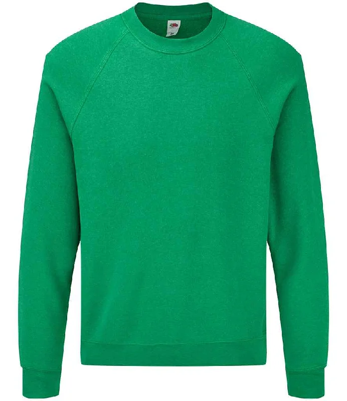 Fruit of the Loom Classic Raglan Sweatshirt | Heather Green