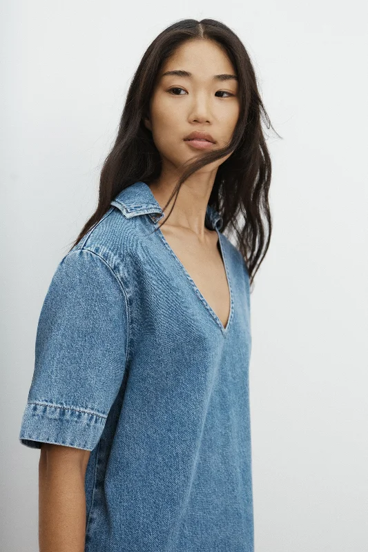 Genevieve Denim Mini Dress