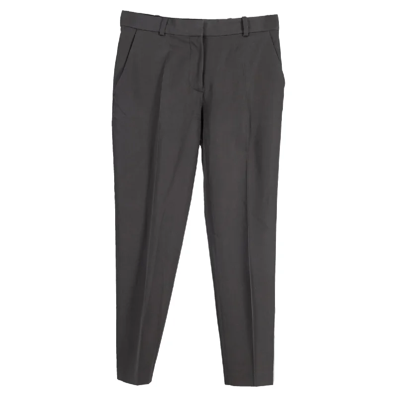 Stella McCartney Straight Leg Trousers in Grey Cotton