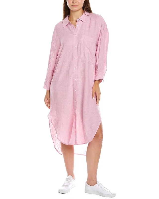 Vince Camuto Linen-Blend Shirtdress