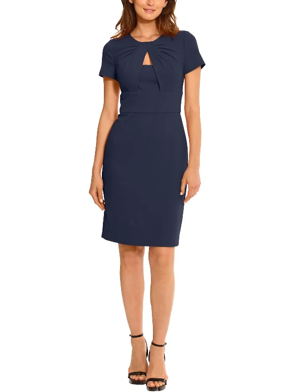 Womens Crepe Cut-Out Cocktail and Party Dress