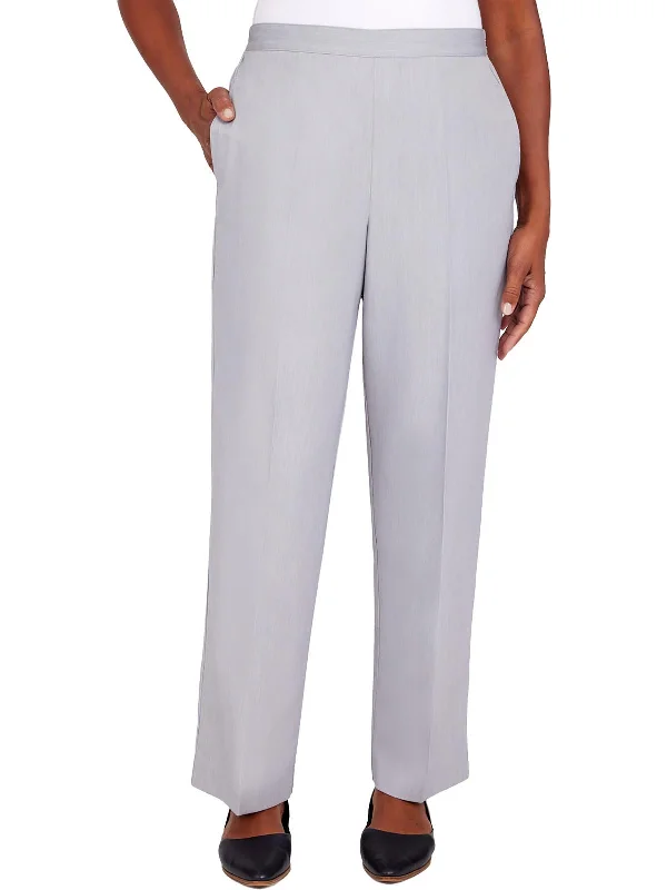 Womens High Rise Stretch Straight Leg Pants